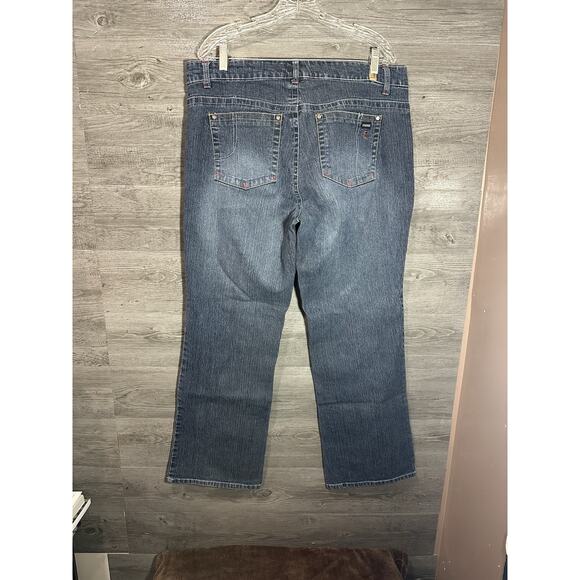 Squeeze Jeans Women Size 18 W Bootcut Embroidered Pockets Y2K - Picture 1 of 10